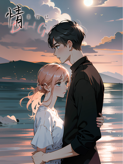 奇幻少女漫画月落银铃封面插画